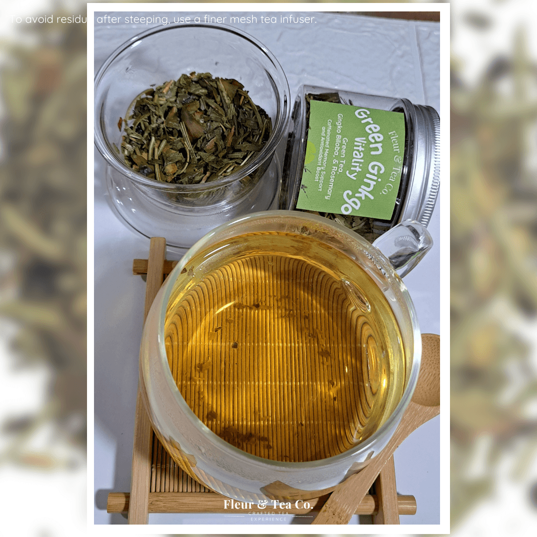 Green Ginkgo Vitality in Canister - Fleur & Tea Co.