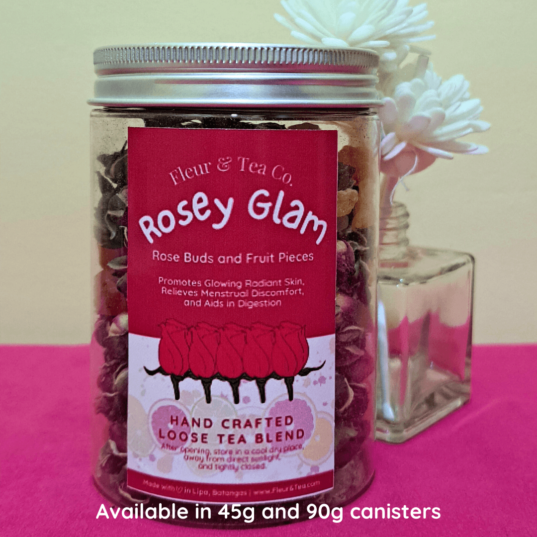 Rosey Glam in Canister - Fleur & Tea Co.